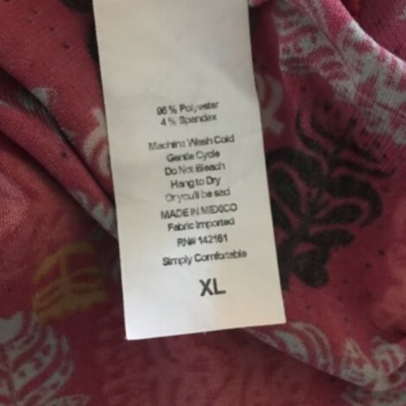 LulaRoe Maxi Skirt XL Pink Backgrnd Tropical Tiki - Picture 6 of 7